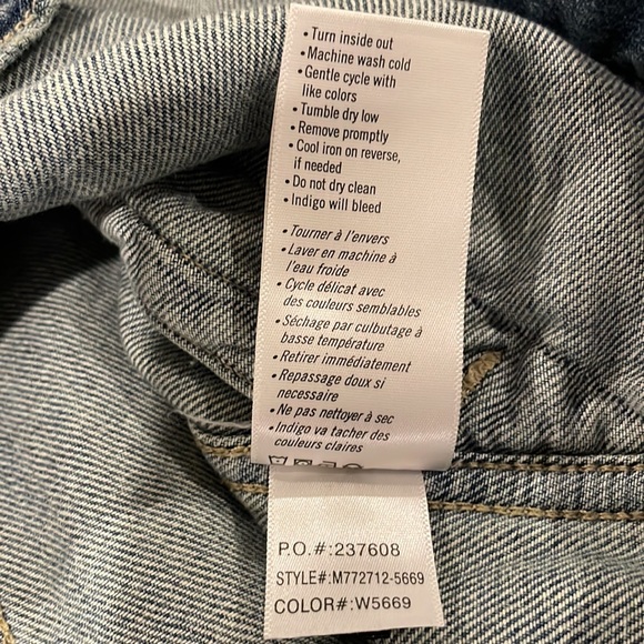 Paige Men Blue Scout Jean Jacket Medium Made to Look Worn Cotton/Rayon - Picture 9 of 11